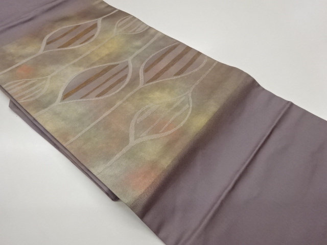 JAPANESE NAGOYA OBI / WOVEN ABSTRACT LEAVES